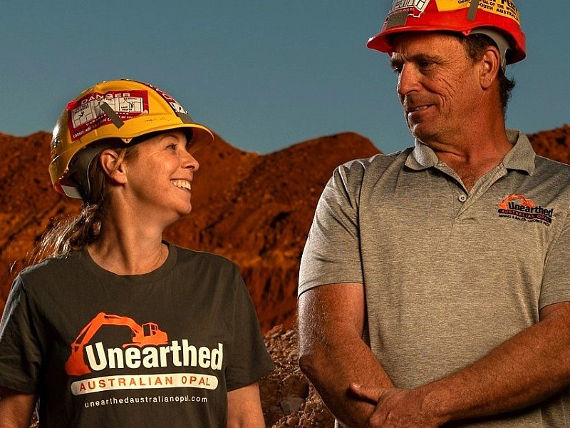 Unearthed Opal in Coober Pedy